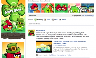 Angry Birds bald auf Facebook